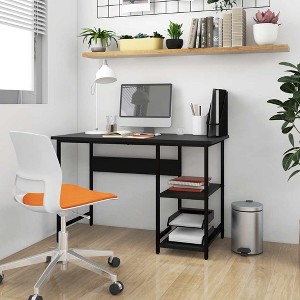 Clihome 41.3 Inch Modern Minimalist Computer Desk, Ergonomic Home Office Desk for Work and Study - 1 of 4