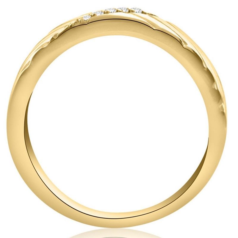 Pompeii3 Mens Diamond Wedding Ring Yellow Gold, 3 of 6