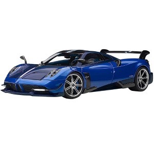 Pagani Huayra BC Blu Francia / Candy Blue Metallic with Carbon Accents 1/18 Model Car by Autoart - 1 of 4
