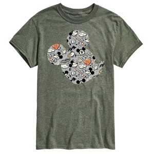 Men's - Disney - Mickey Pattern Silhouette Short Sleeve Graphic T-Shirt - 1 of 4