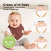 8pk Organic Quin Bandana Bibs, Baby Bibs for Drooling and Teething, Cotton Drool Bibs for Baby Girl, Baby Boy - 4 of 4
