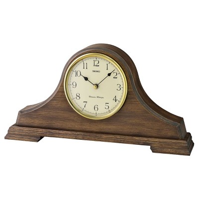 Seiko Ria Wooden Mantel Clock - Brown