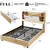 AMERLIFE Bed Frame with 4 Storage Drawers and Bookcase Headboard - 2 of 4