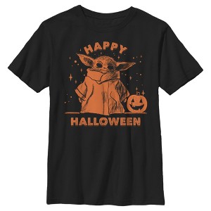 Boy's Star Wars: The Mandalorian Grogu Trick or Treat T-Shirt - 1 of 4