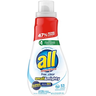 All Small & Mighty Free Clear Concentrated Liquid Laundry Detergent 53 Loads - 40 fl oz
