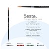 Creative Mark Beste Golden Taklon Round #4 - 2 Pack Artist Brush, Professional Watercolor Brushes, For Acrylic Painting, Short Handle, Sharp Edges, - 2 of 4