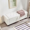Airsurfer 48" Ottoman Bench with Storage, Bench for Bedroom,Living Room,Hallway, Upholstered Tufted Faux Leather PU Ottoman - 4 of 4