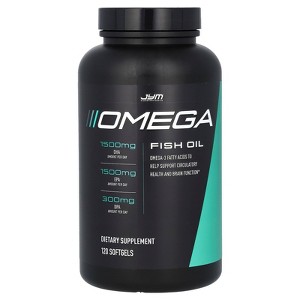 JYM Supplement Science Omega Fish Oil, 120 Softgels (1,300 mg per Softgel) - 1 of 2