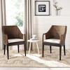 Enrico Arm Chair - SEA4016A - Brown/White - Safavieh - 3 of 4