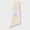 Women's Ultra Soft Ribbed Cushioned Slouch Crew Socks with Woven label - Auden™ 4-10 - 2 of 4