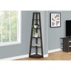 Monarch Specialties Bookshelf Bookcase Etagere Corner 5 Tier 72InchH Office Bedroom Laminate Brown Contemporary Modern - 2 of 4