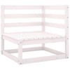 vidaXL Patio Lounge Set Outdoor Sofa Garden with Cushions Solid Acacia Wood - White With Cushions - 4 of 4