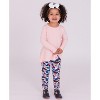 RuffleButts Toddler Girls Ruched Bow Leggings - 3 of 4