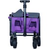 NAYSAYE Wagons Convertible Folding Camping Cart with Bench Seat and Storage for Outdoor Adventures, Purple, 29.5"*17.9"*38.6" - 2 of 4