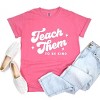 Simply Sage Market Teach Them To Be Kind Retro Garment Dyed Tee - 2XL - Crunchberry - 3 of 4