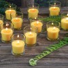 LumaBase Citronella Votive Candles in Clear Glass Holders - Set of 12 - 3 of 4