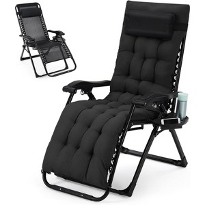 Zero Gravity Lounge Chair, Recliner Chair w/Removable Cushion, Headrest and Cupholder - 1 of 4