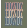 Western Howdy Repeat Text Adult Long Sleeve Hoodie - 2 of 2