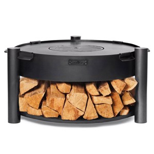 Good Directions Montana 24" Outdoor Fire Pit with Grill Plate Black - 1 of 4