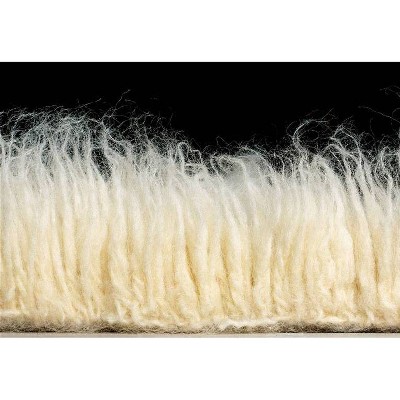 Natural 6' x 9' Handmade Wool Flokati Rug