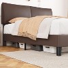 Nasitip Queen Brown Platform Bed Frame with Adjustable Headboard & Wood Slats, No Box Spring Needed, Easy Assembly - 4 of 4