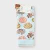 Women's Coastal 3pk Crew Socks - A New Day™ Aqua/Ivory/Coral 4-10: Tagless, Smooth Toe Seams, Lightweight Knit - 2 of 3