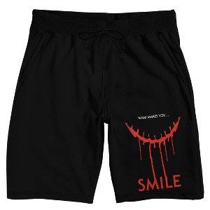 Smile Title Logo and Bloody Smile Men's Black Lounge Shorts - 1 of 4