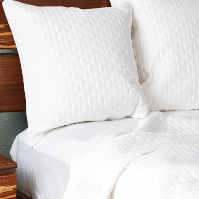 Luxurious Hypoallergenic White Bamboo Quilted Euro Sham