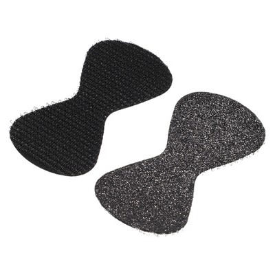 Unique Bargains Women's Bow Tie Shape Magic Tapes Hair Pads Black 2 Pcs