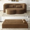 KWPZQEB Convertible Folding Sofa Bed, Corduroy Fabric Foam-Filled Couch with 2 Pillows, Modern Folding Loveseat Sofa for Living Room, Bedroom - 3 of 4