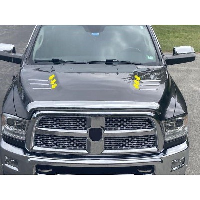 QAA Stainless Steel Hood Trim 6Pc Fits 2010-2018 Ram Trucks, Ram,  HT50937 QAA