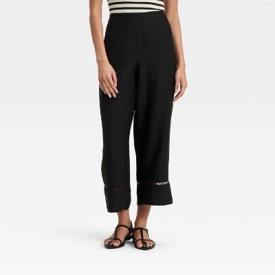 Women's High-Rise Ladder Trim Pull-On Pants - A New Day™
