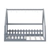 Sapphtopaz House Bed Frame for Kid Platform Bed with Wood Fence Frame for Kids Bedroom, Playroom, Nursery - 2 of 4