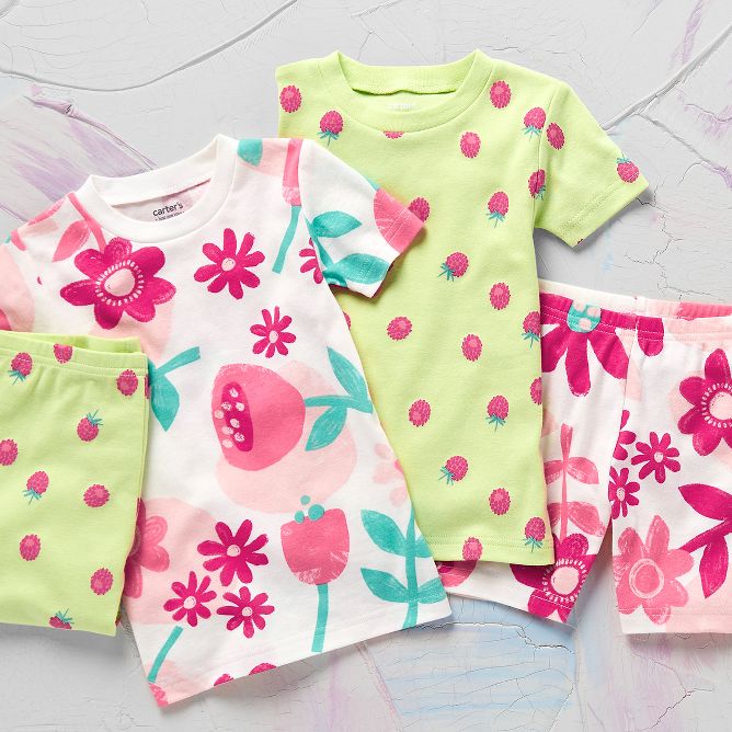 Carter's Baby Girls 1-Pc. Dot-Print Terry Footed Pajamas - Macy's