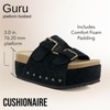 CUSHIONAIRE Women's Guru Genuine Leather footbed platform sandal with +Comfort, Wide Widths Available - 3 of 4