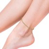 EVERLY JEWELRY | Yellow Plated Sterling Silver 3mm Figaro Rolo Anklet, 9 inch - 3 of 4