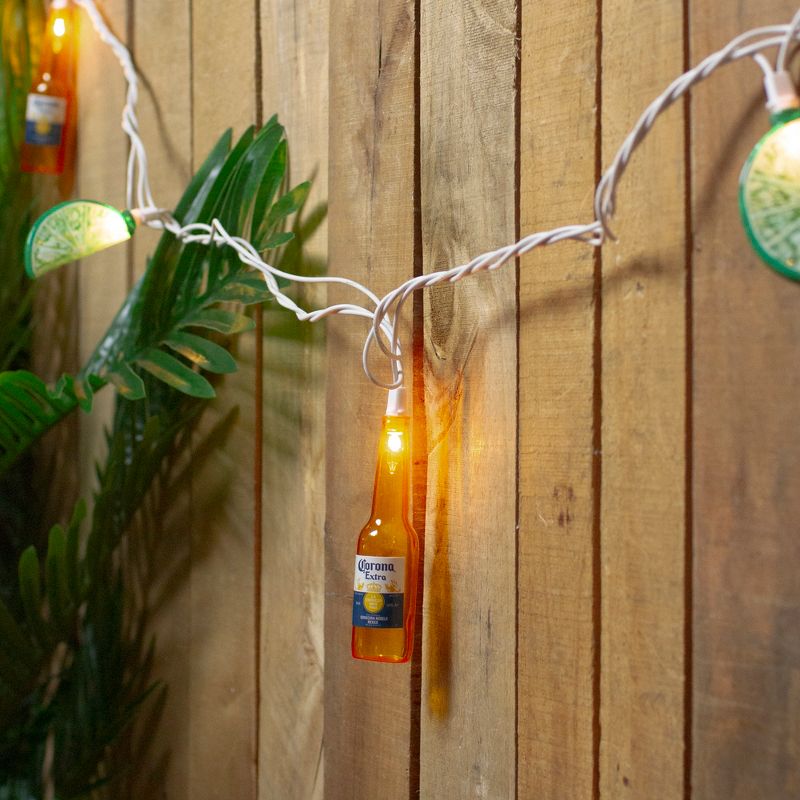 Northlight 10-Count Corona Extra Beer Bottle and Lime Summer Patio Lights - 9ft White Wire, 2 of 5