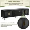 69" Modern Retro TV Stand with Fluted Glass Doors and Drawers for 78" TV,Elegant Media Console for Living Room-Baofuwish - 3 of 4