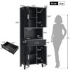 Grungis Tall Bathroom Storage Cabinet,70.9" High Floor Cabinets with 2 Cabinets and Drawer,Storage Cabinet for Bathroom - 3 of 4