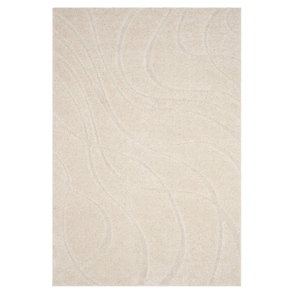 Cream Swirl Loomed Area Rug 6'x9' - Safavieh