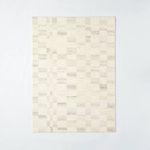 Irregular Checkerboard Tufted Rug Cream - Threshold™ designed with Studio McGee - 1 of 4