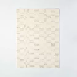 5'x7' Irregular Checkerboard Tufted Rug Cream - Threshold™ designed with Studio McGee