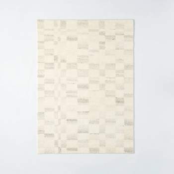 Irregular Checkerboard Tufted Rug Cream - Threshold™ designed with Studio McGee