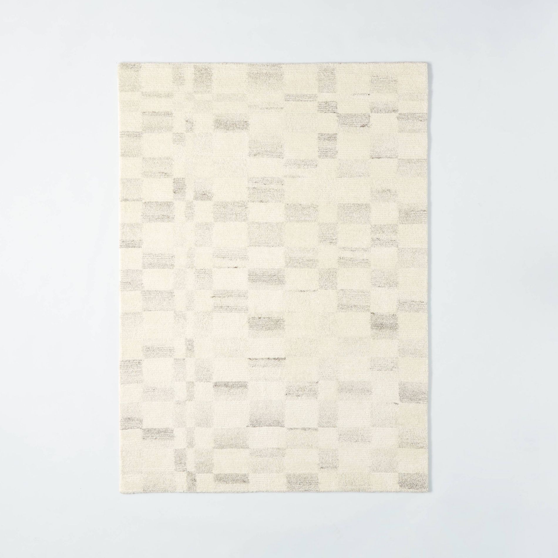 7'x10' Irregular Checkerboard Tufted Rug Cream - Threshold™ designed with Studio McGee