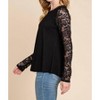 Women's Lacey Long Sleeve Top - Emerald Collection - 2 of 3