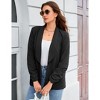 Coolmee Women's Long Sleeve Blazer Open Front Cardigan Jacket Work Office Blazer - 2 of 4