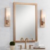 Possini Euro Design Midtown Modern Wall Light Sconces Set of 2 Burnished Brass Hardwire 4 1/2" Fixture White Glass for Bedroom Bathroom Vanity Reading - 2 of 4
