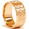 Pompeii3 Yellow Gold Hand Carved 8mm Flat Comfort Wedding Band - image 2 of 4