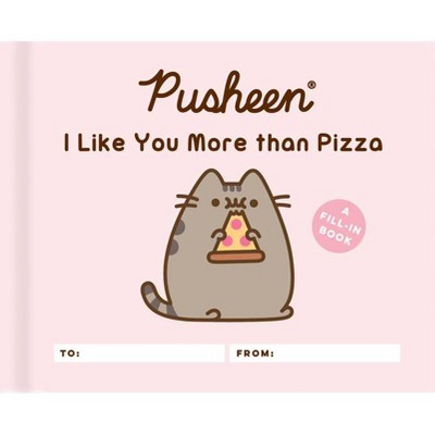 pusheen holding pizza