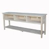 Concepts TV Stand for TVs up to 80" Light Brown - International Concepts: Solid Wood, Unfinished - 2 of 4